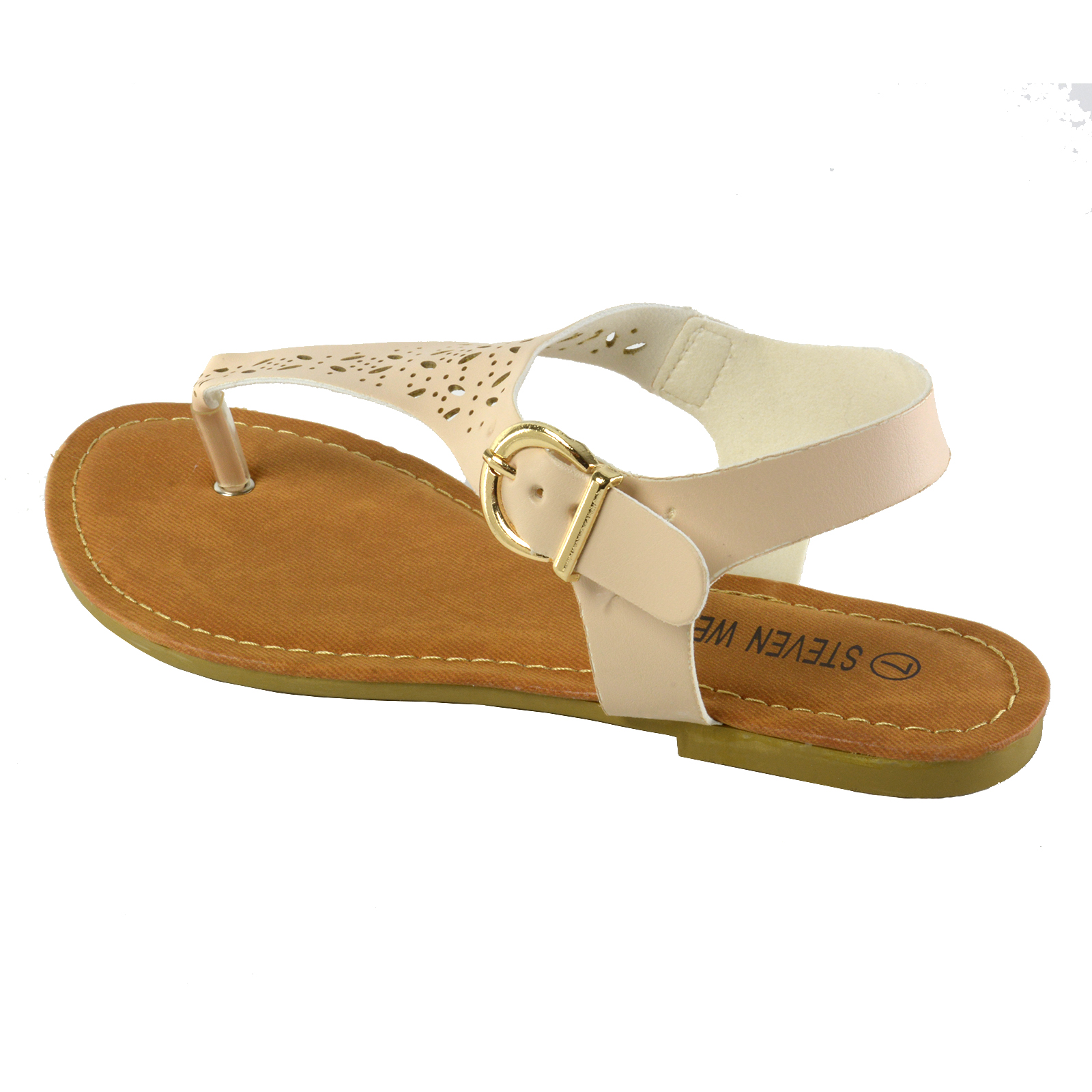 Women's Cutout T-Strap Thongs Slingback Strappy Roman Gladiator Flat Sandals | eBay